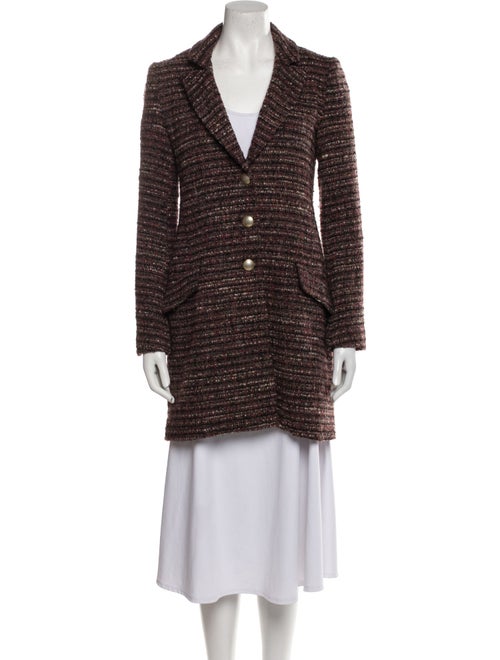 L'Agence Wool Tweed Pattern Peacoat