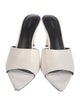 L'Agence Lizard Leather Trim Embellishment Slides