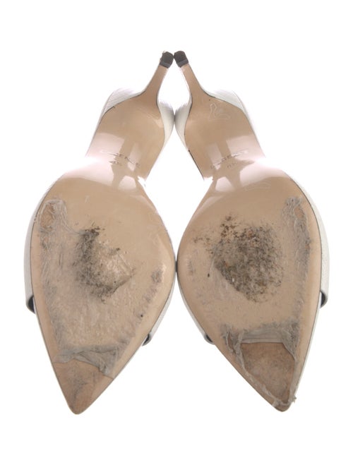 L'Agence Lizard Leather Trim Embellishment Slides