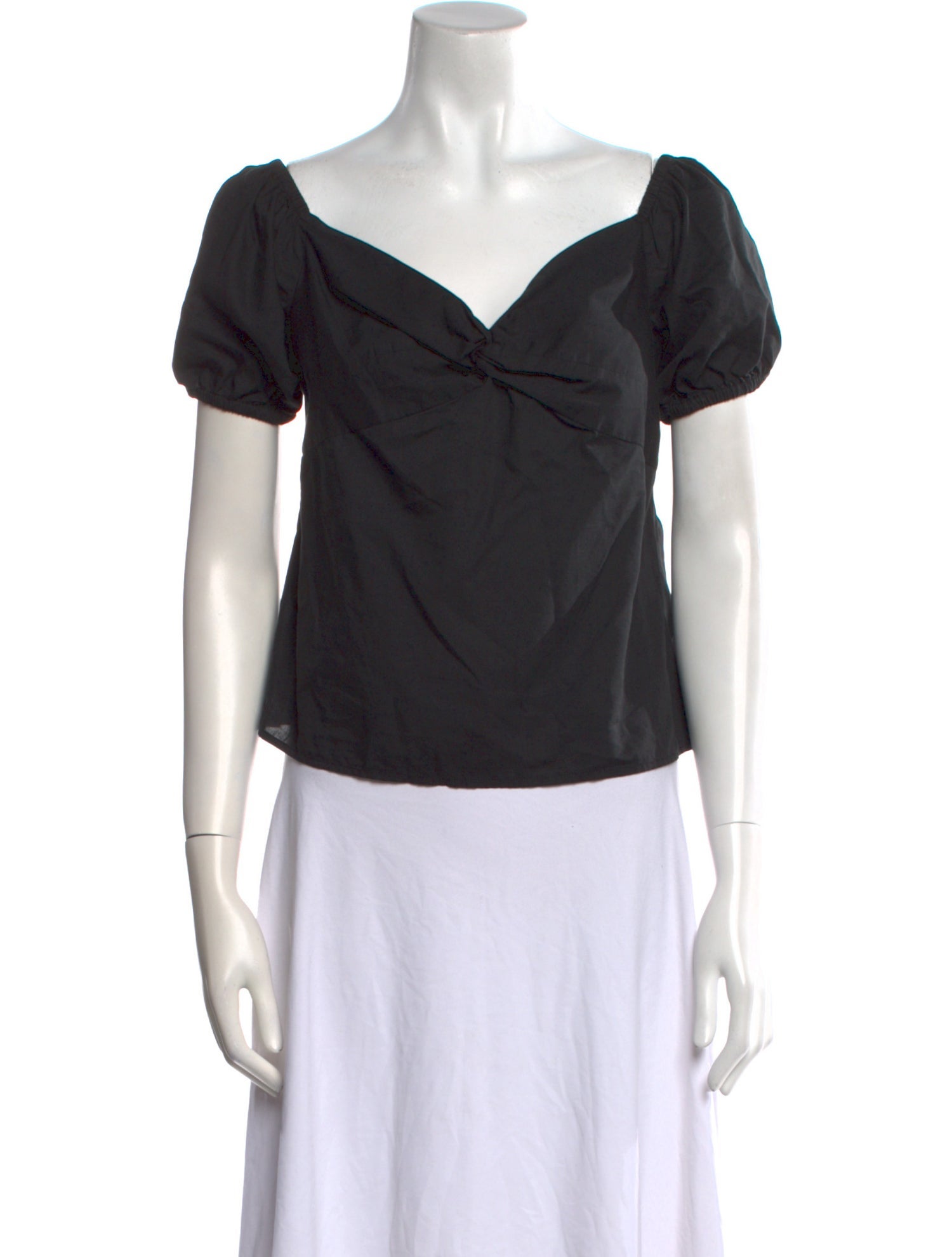 L'Agence Square Neckline Short Sleeve Top