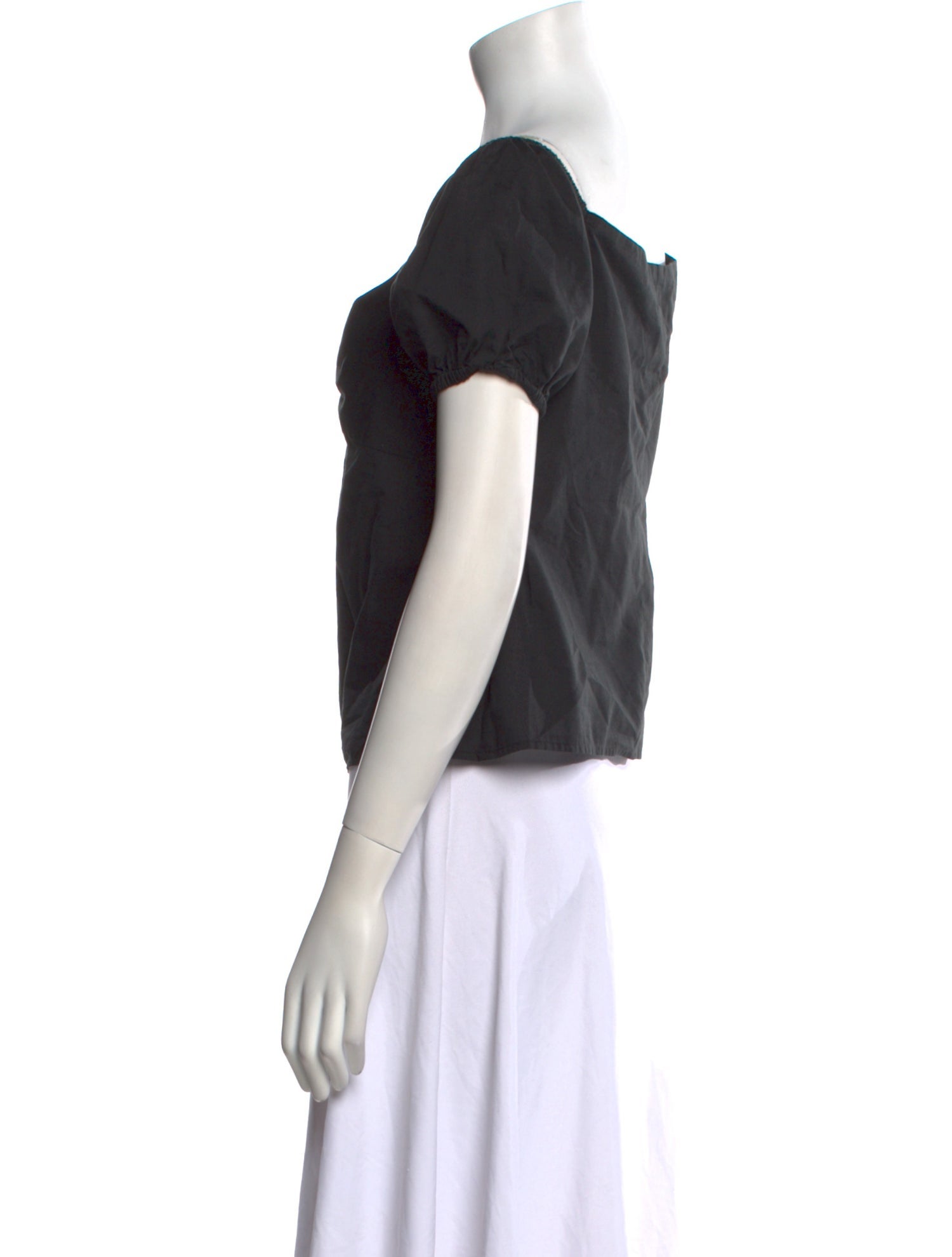 L'Agence Square Neckline Short Sleeve Top