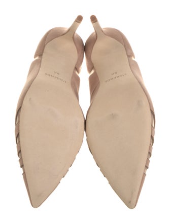L'Agence Suede Mesh Accents Pumps