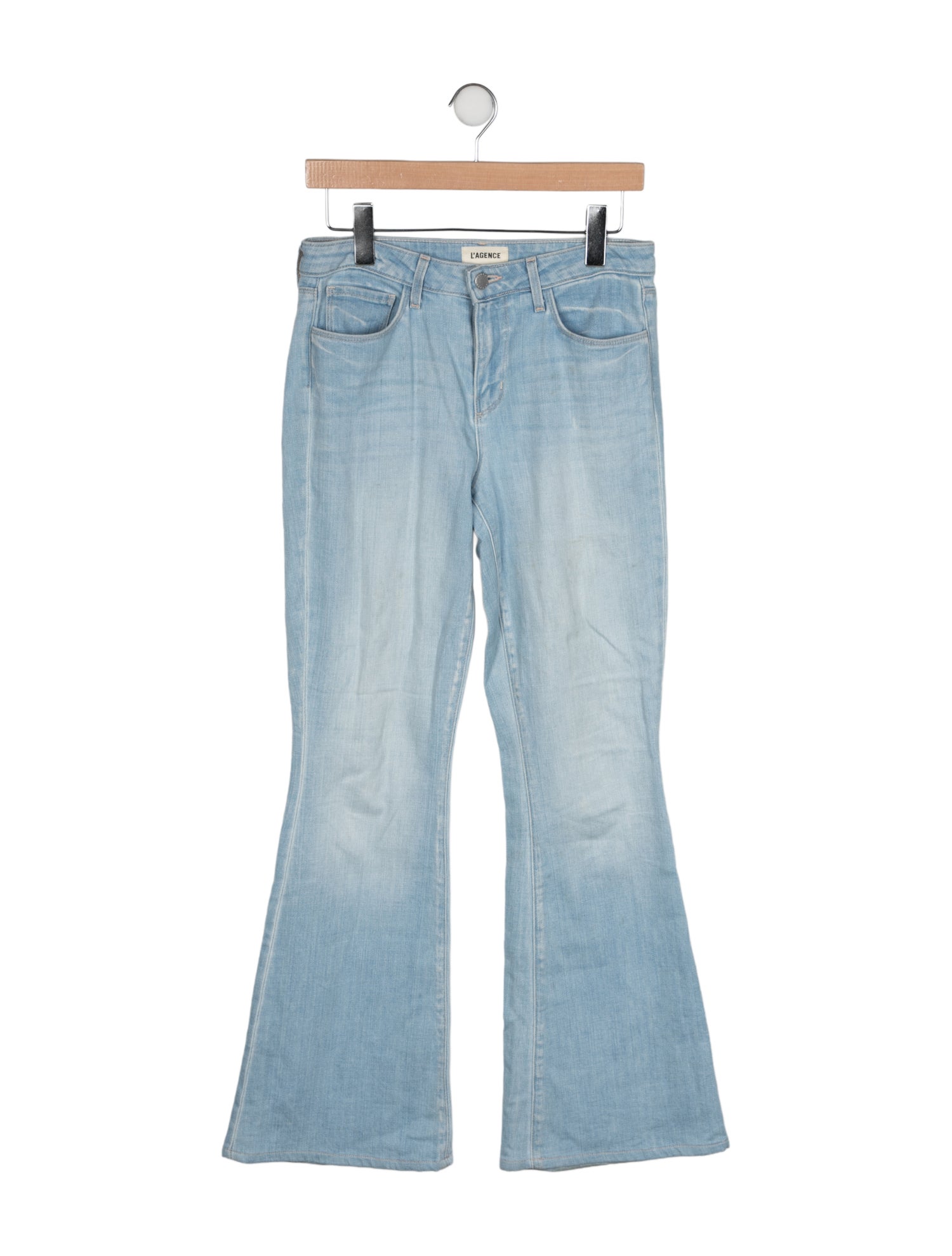 L'Agence Mid-Rise Wide Leg Jeans