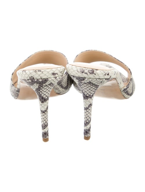 L'Agence Leather Animal Print Slides