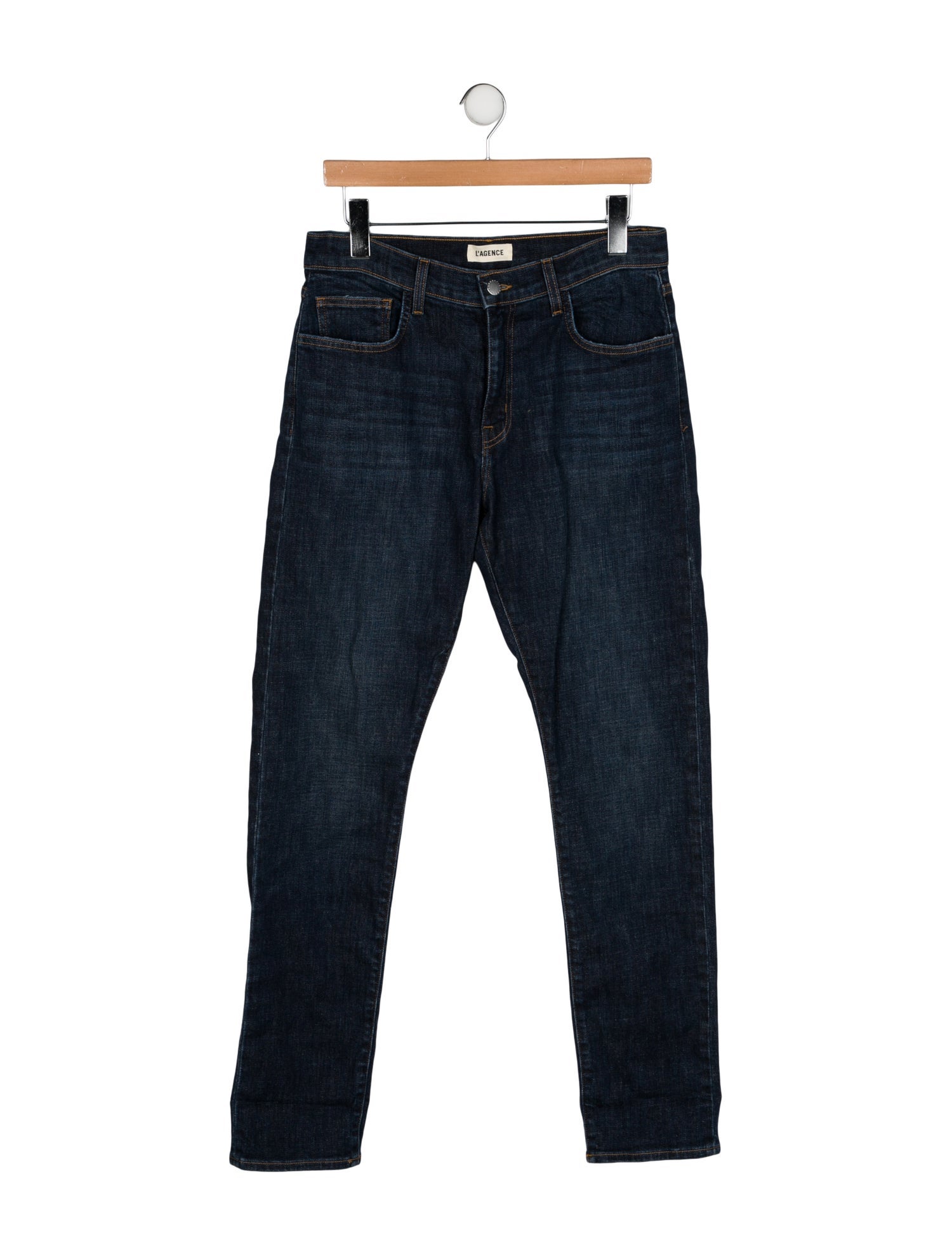 L'Agence Mid-Rise Straight Leg Jeans
