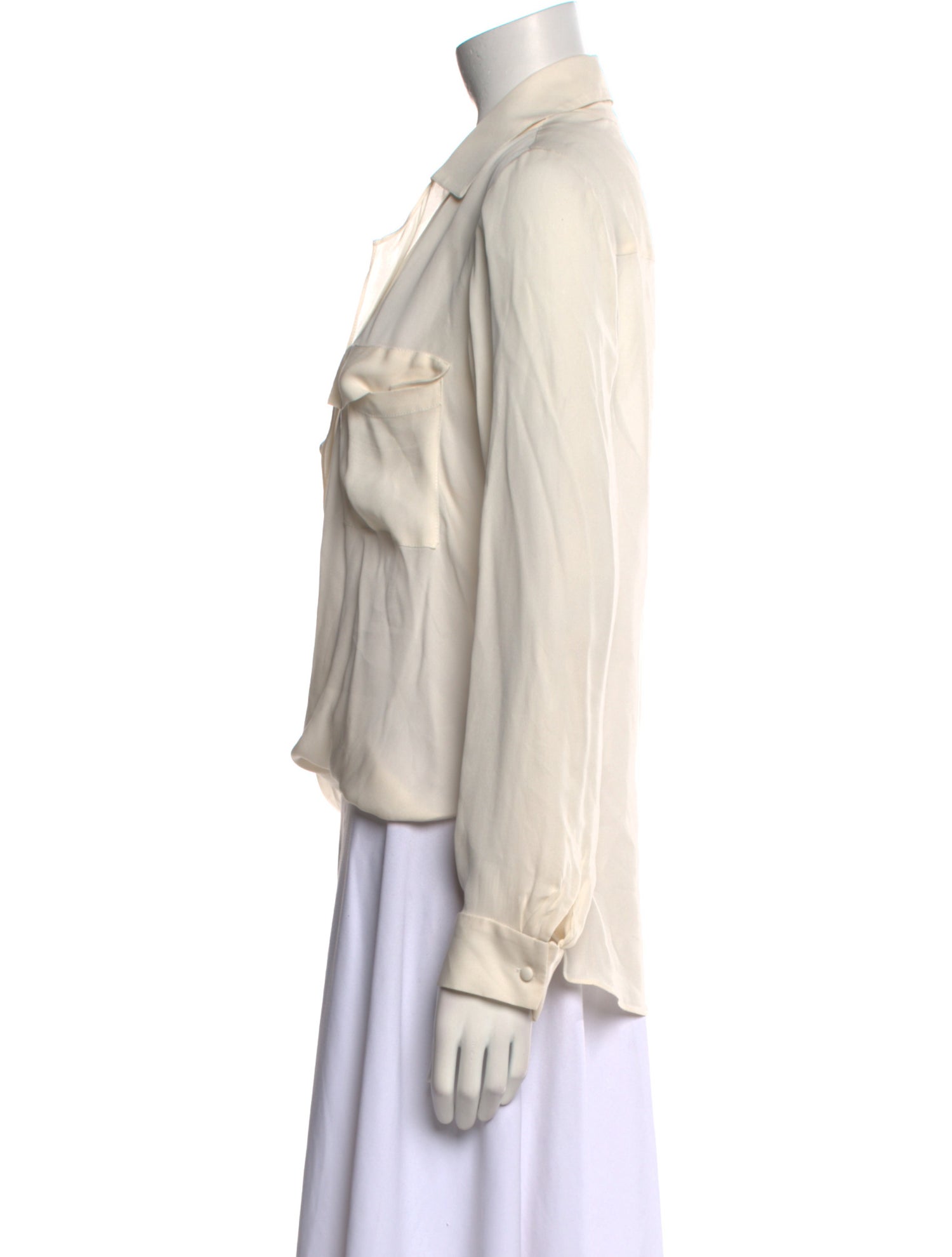 L'Agence Silk Long Sleeve Blouse