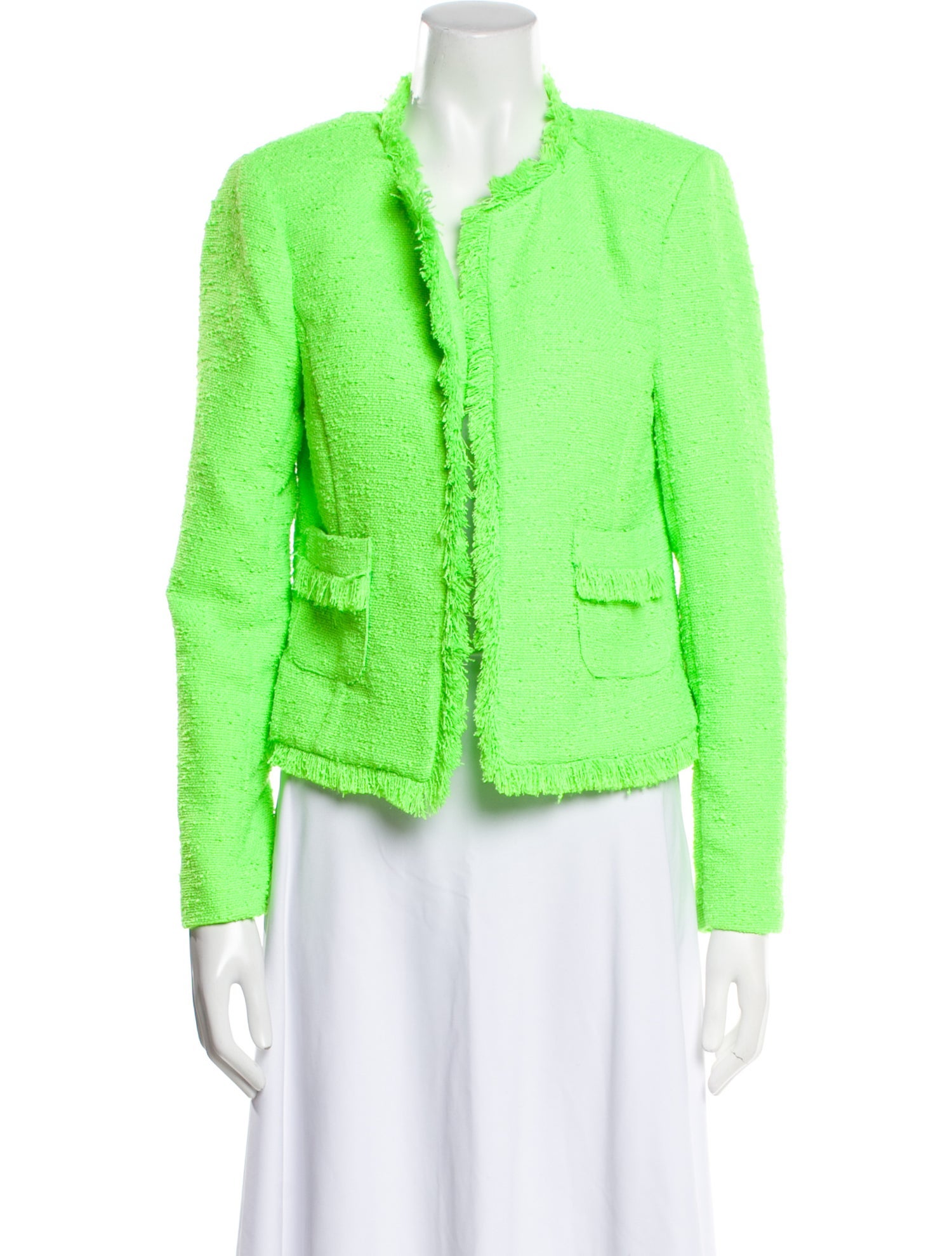 L'Agence Silk Tweed Pattern Jacket