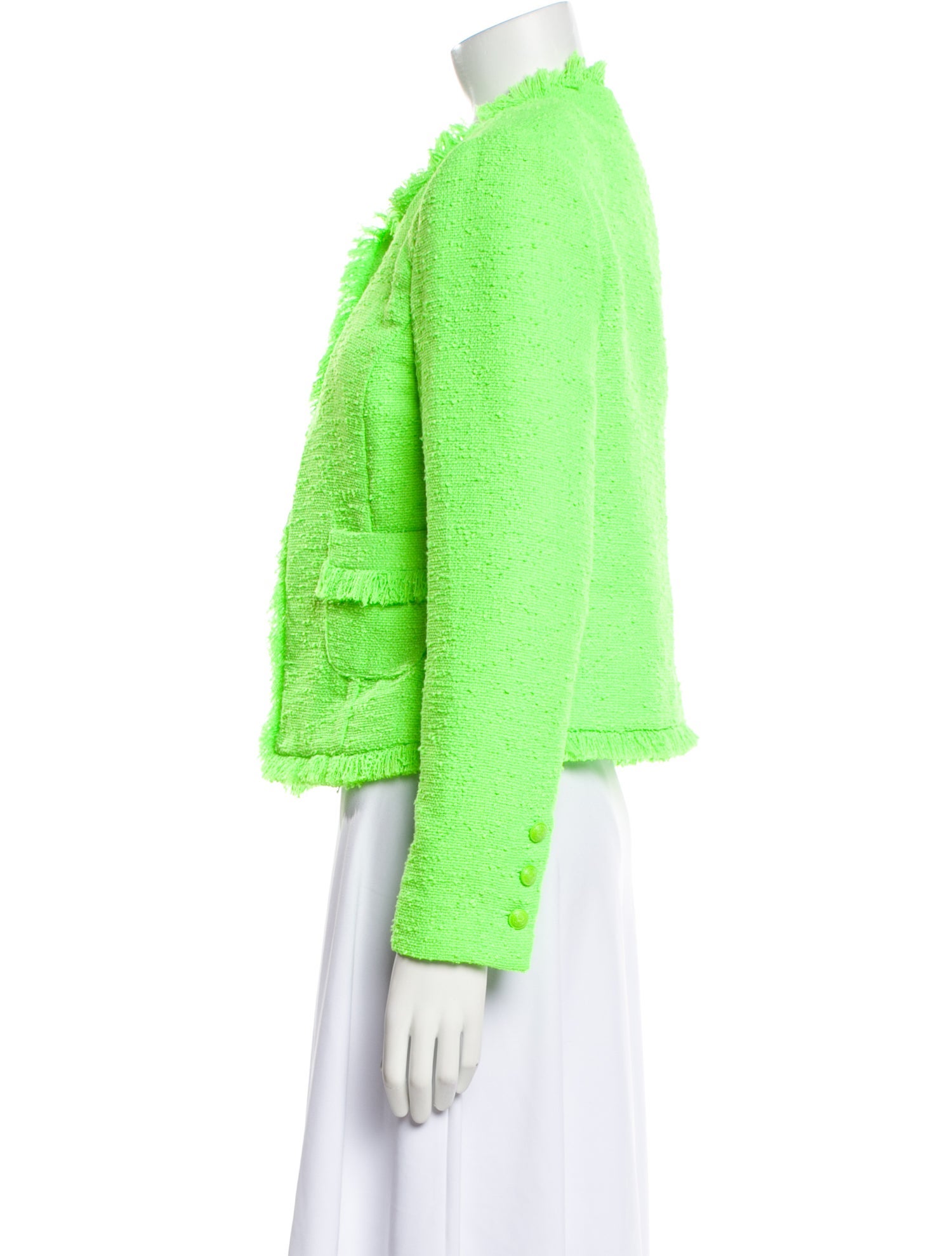 L'Agence Silk Tweed Pattern Jacket