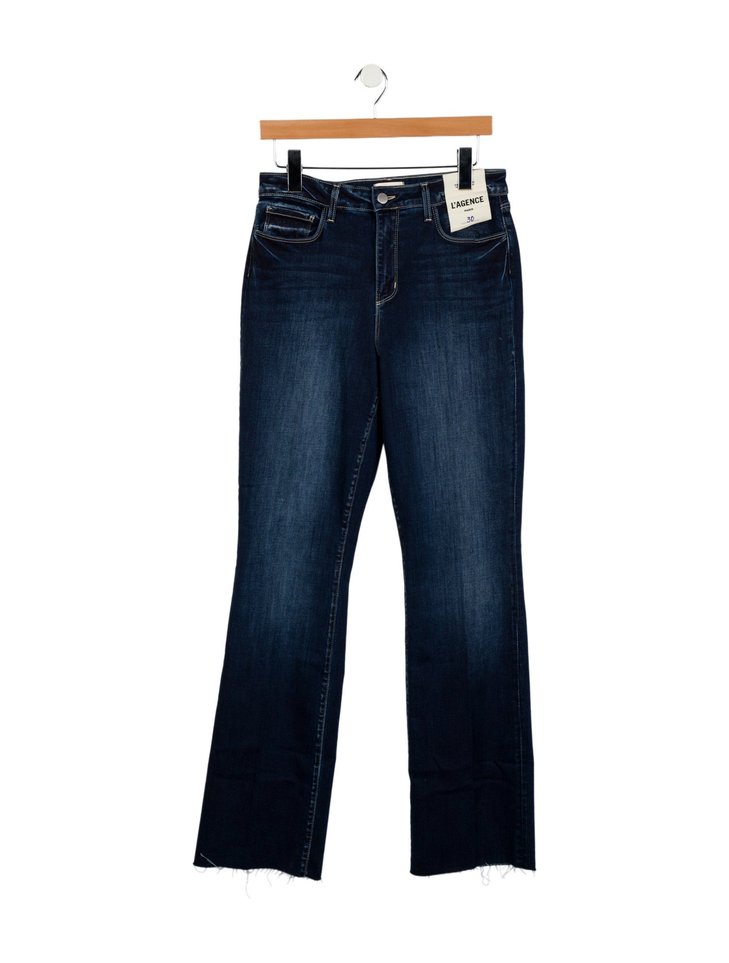 L'Agence Mid-Rise Straight Leg Jeans