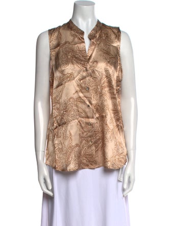L'Agence Silk Animal Print Top w/ Tags