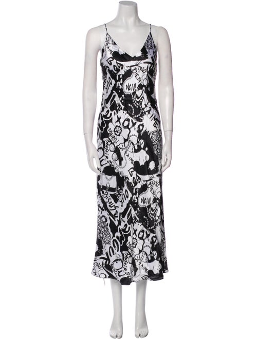 L'Agence Printed Long Dress