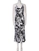 L'Agence Printed Long Dress