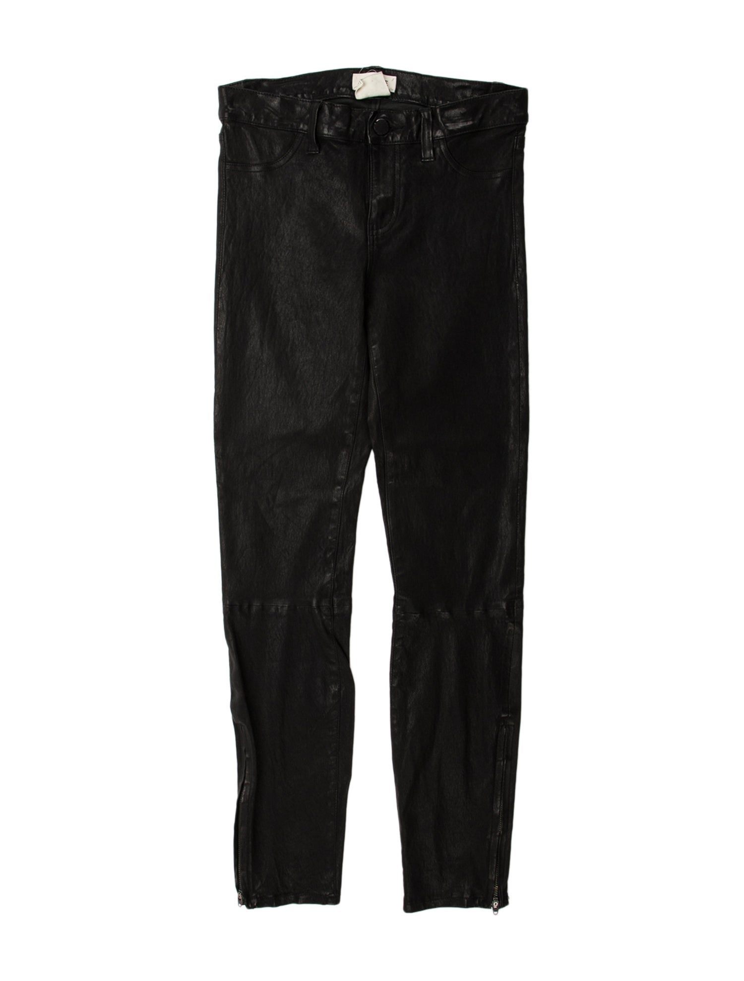 L'Agence Lamb Leather Skinny Leg Pants