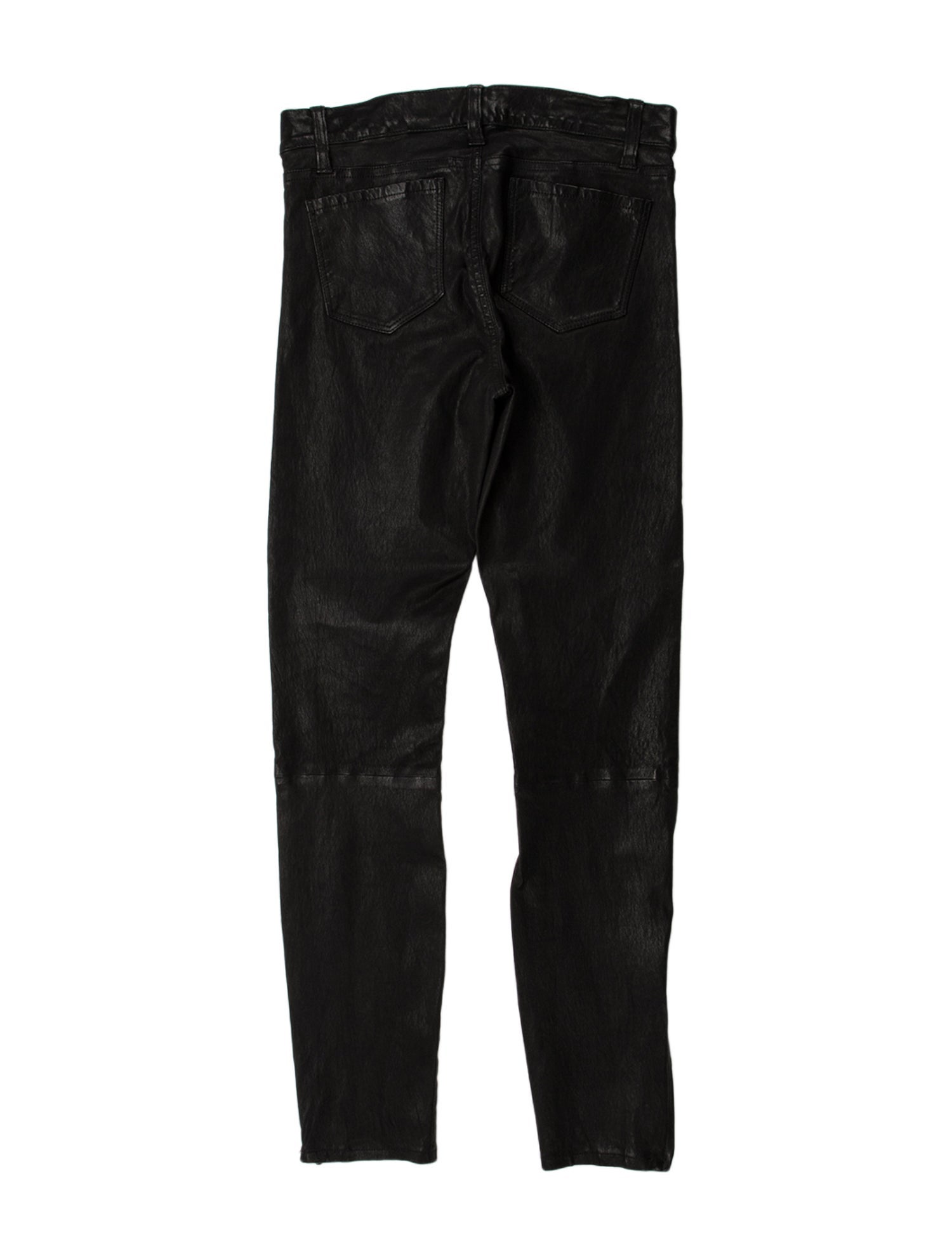 L'Agence Lamb Leather Skinny Leg Pants
