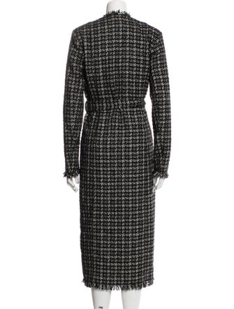 L'Agence Houndstooth Print Trench Coat