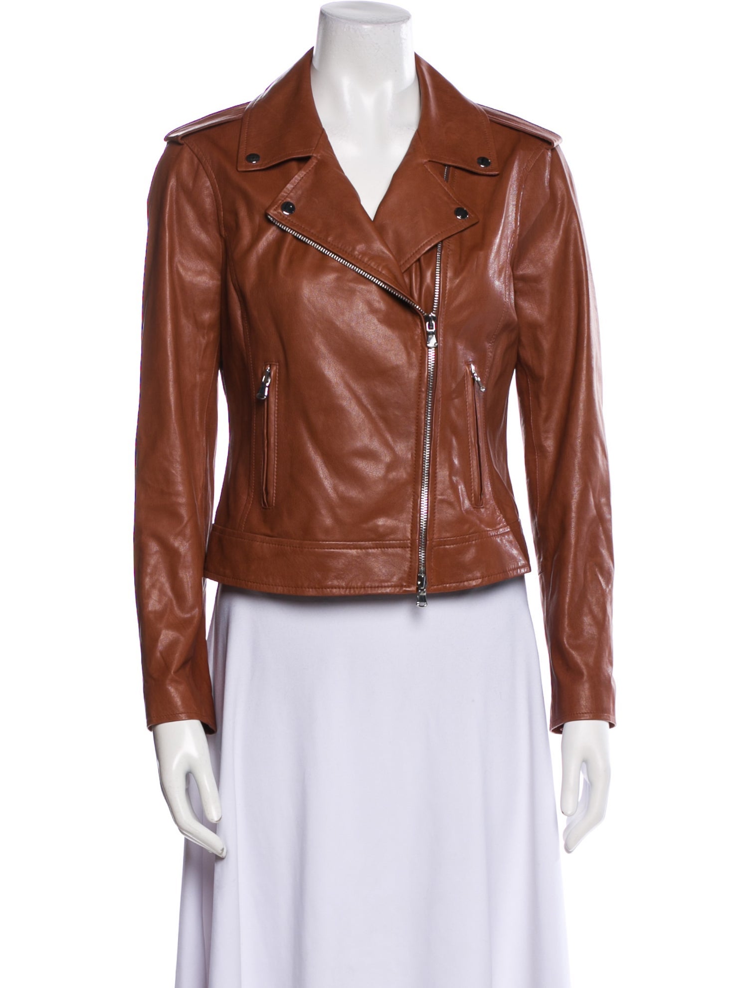 L'Agence Leather Biker Jacket