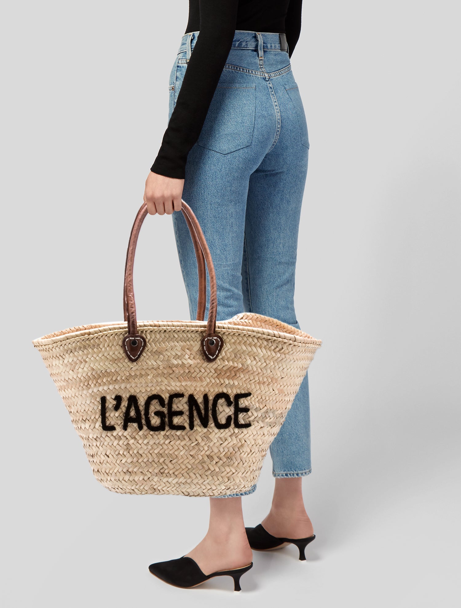 L'Agence Straw Tote