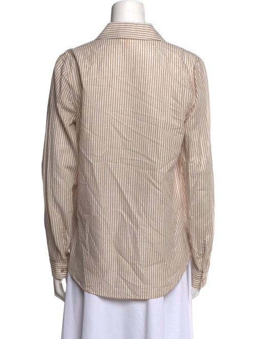 L'Agence Striped Long Sleeve Button-Up Top