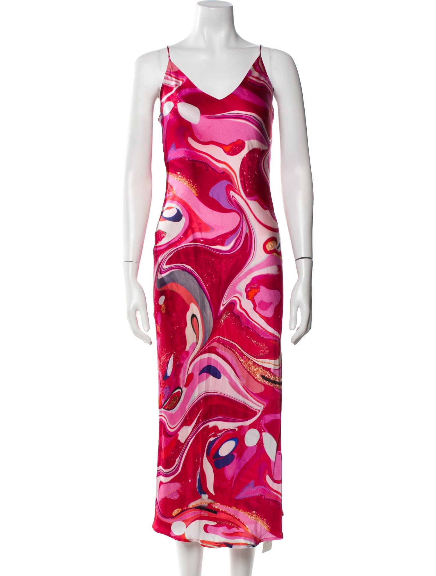 L'Agence Silk Long Dress