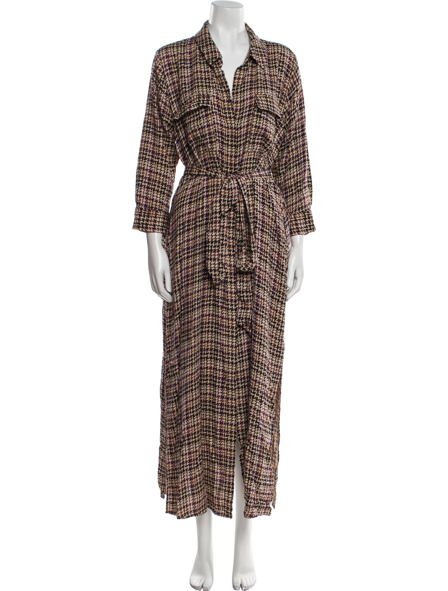 L'Agence Printed Long Dress