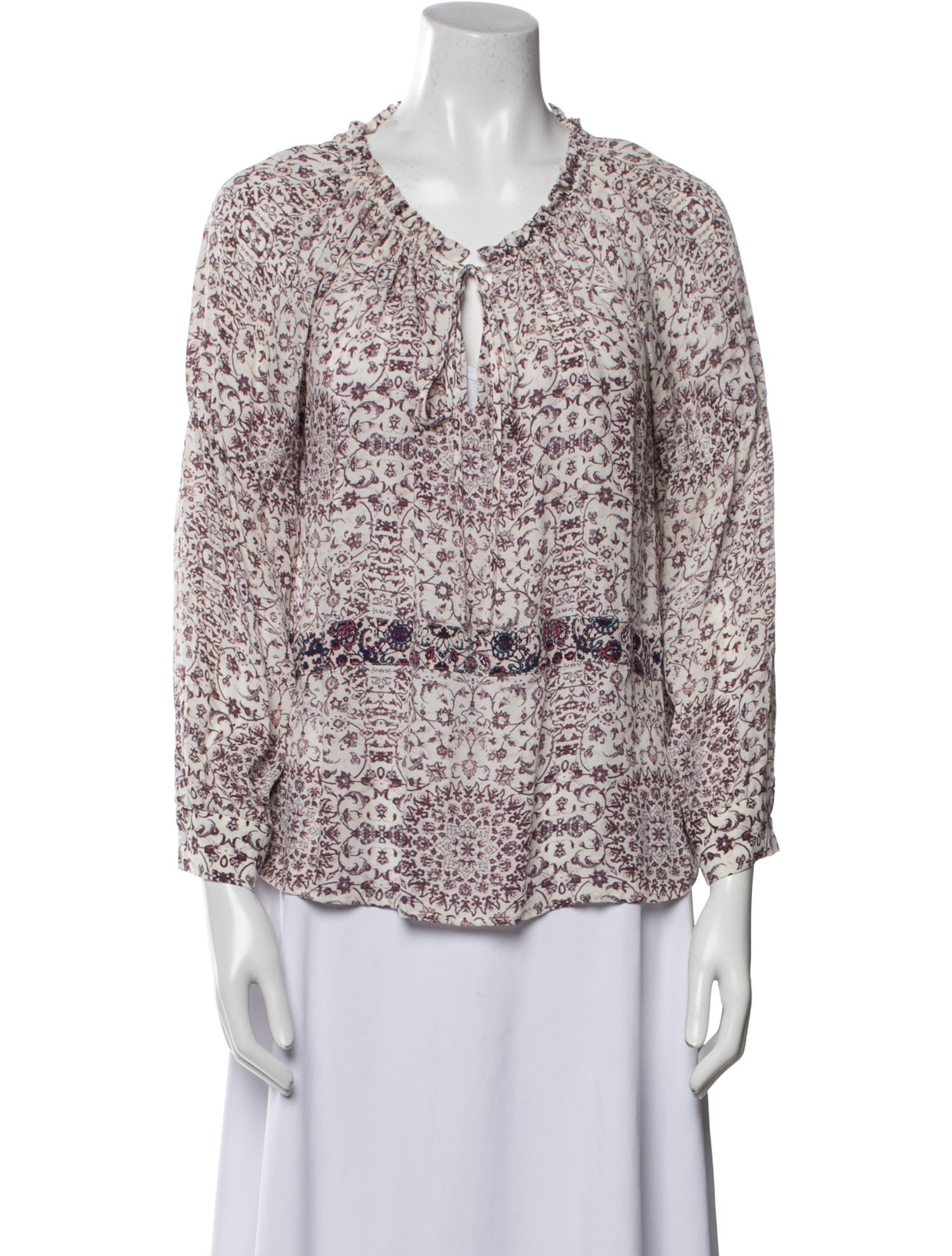 L'Agence Silk Printed Blouse
