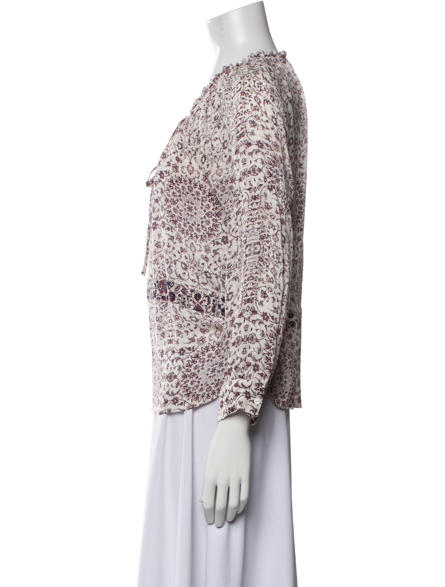 L'Agence Silk Printed Blouse