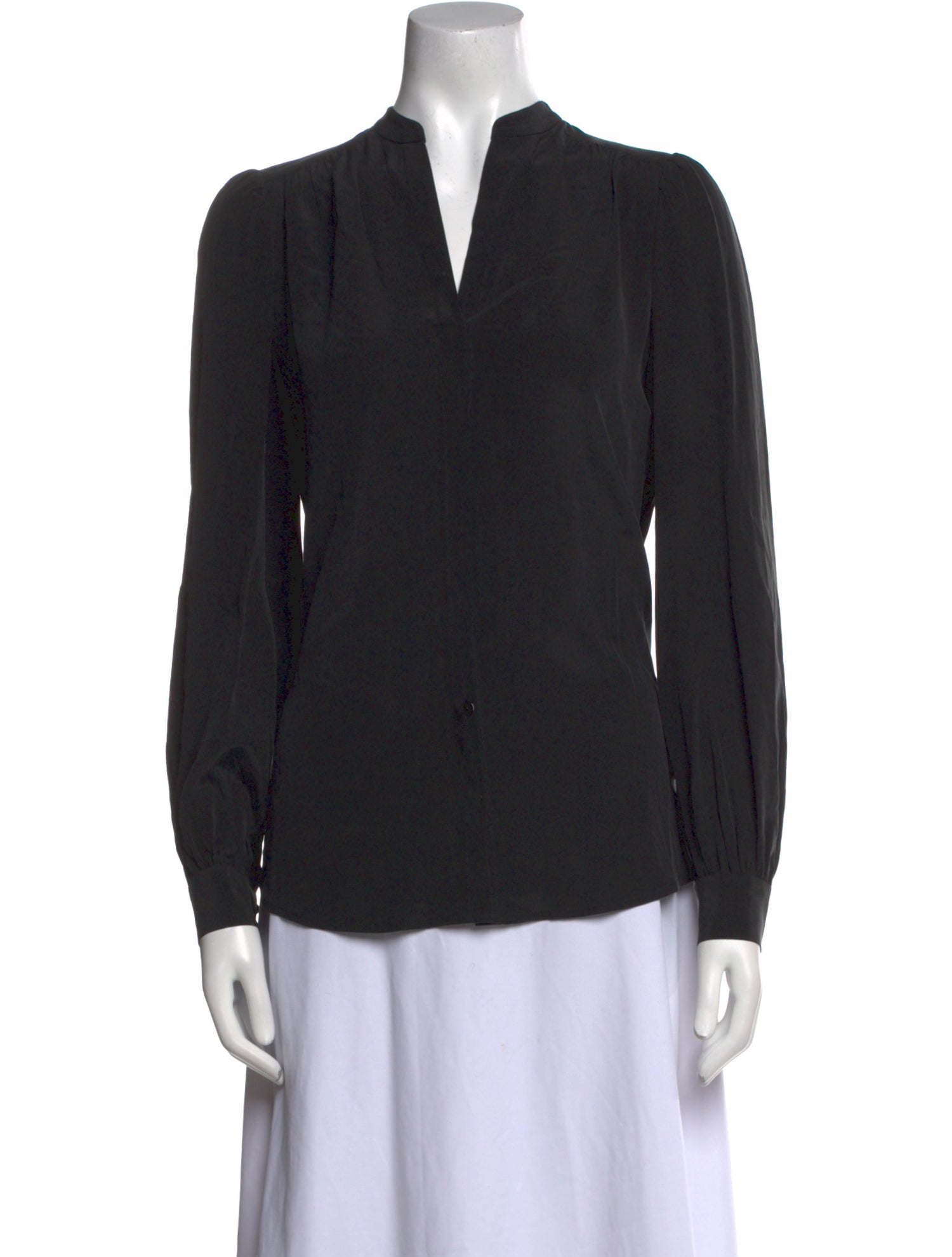 L'Agence Silk V-Neck Blouse