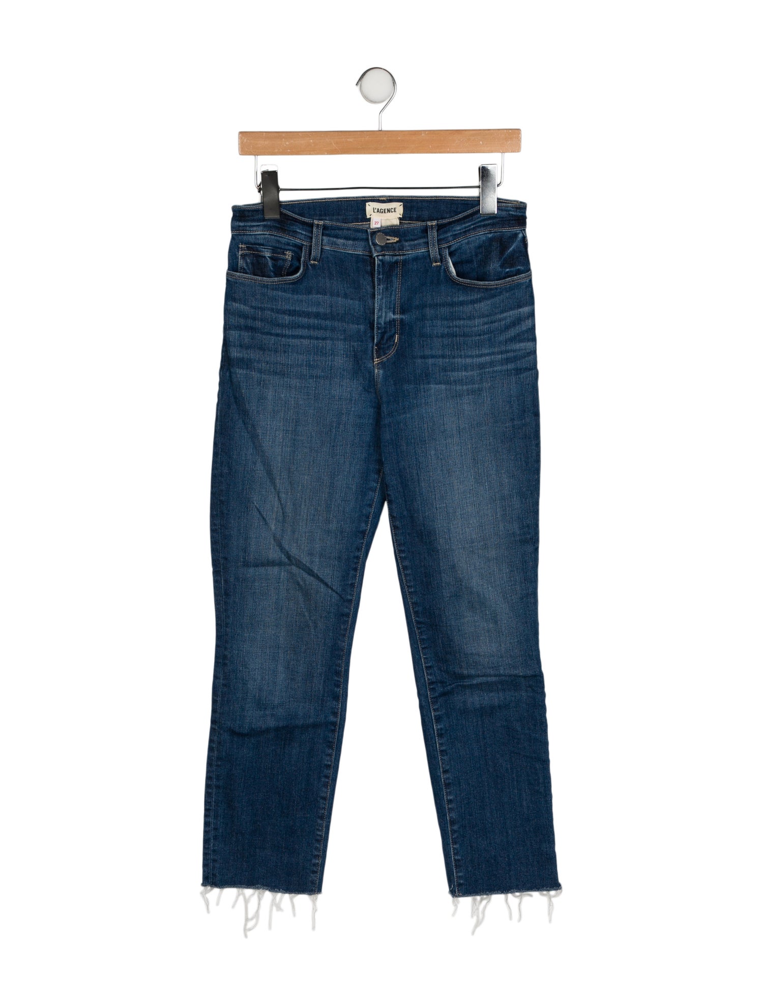 L'Agence Mid-Rise Straight Leg Jeans