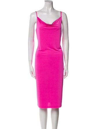 L'Agence Cowl Neck Knee-Length Dress
