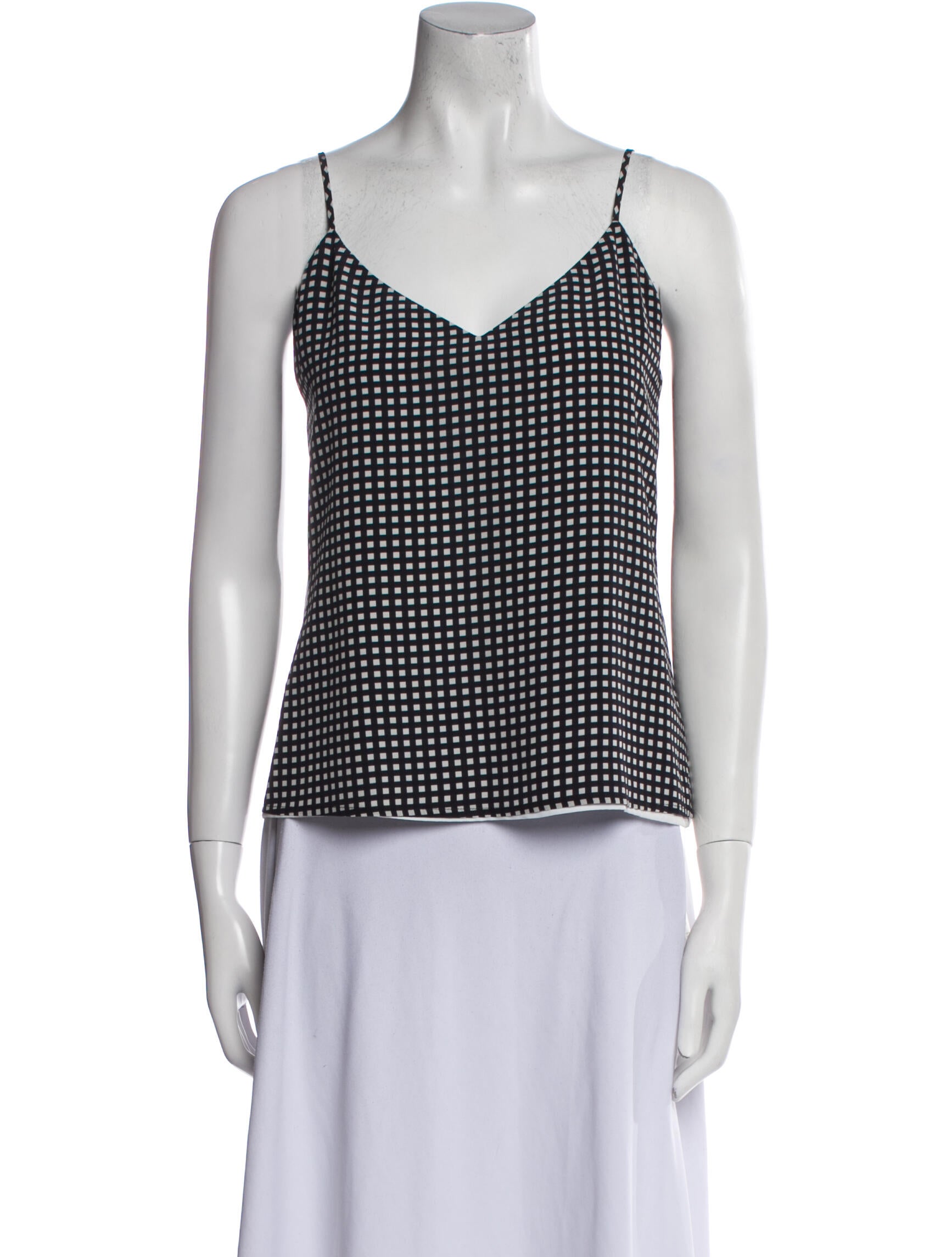 L'Agence Silk Polka Dot Print Top