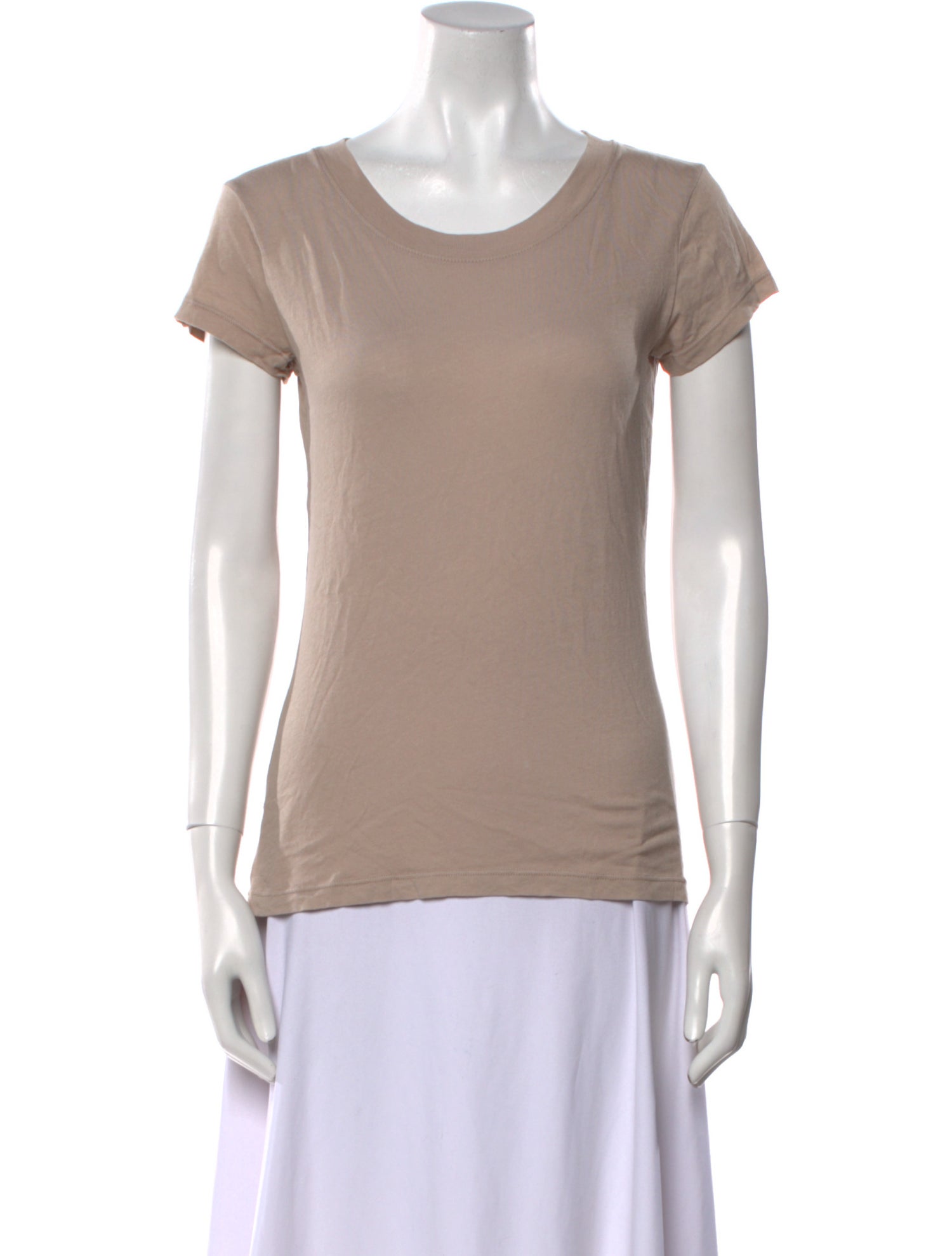 L'Agence Scoop Neck Short Sleeve T-Shirt
