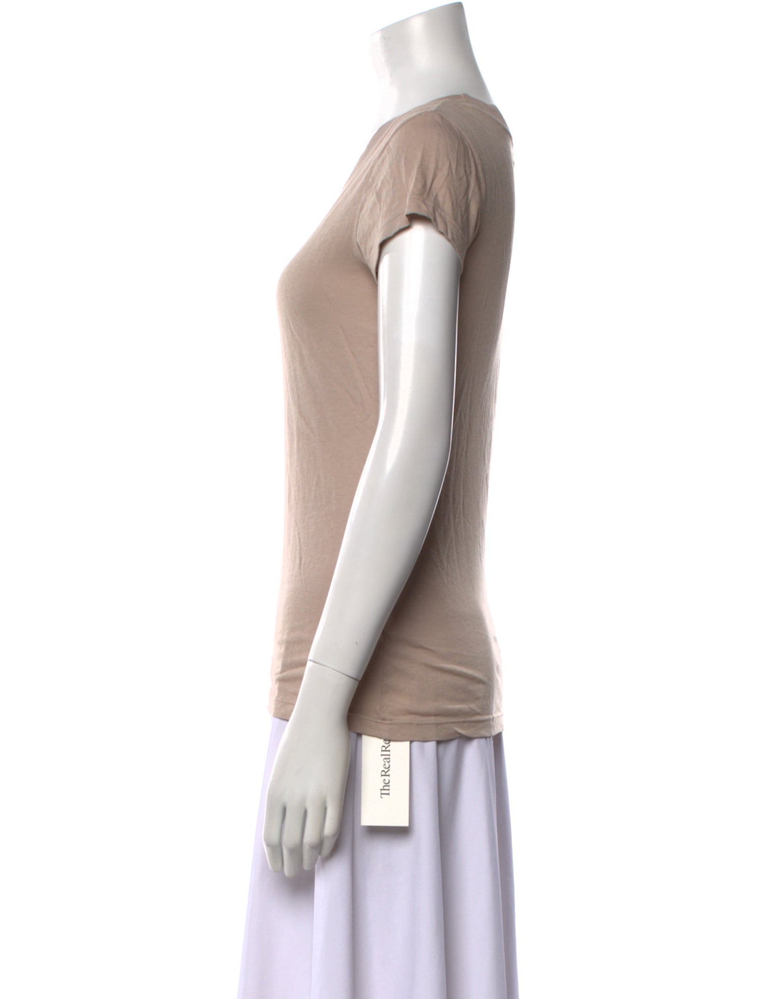 L'Agence Scoop Neck Short Sleeve T-Shirt