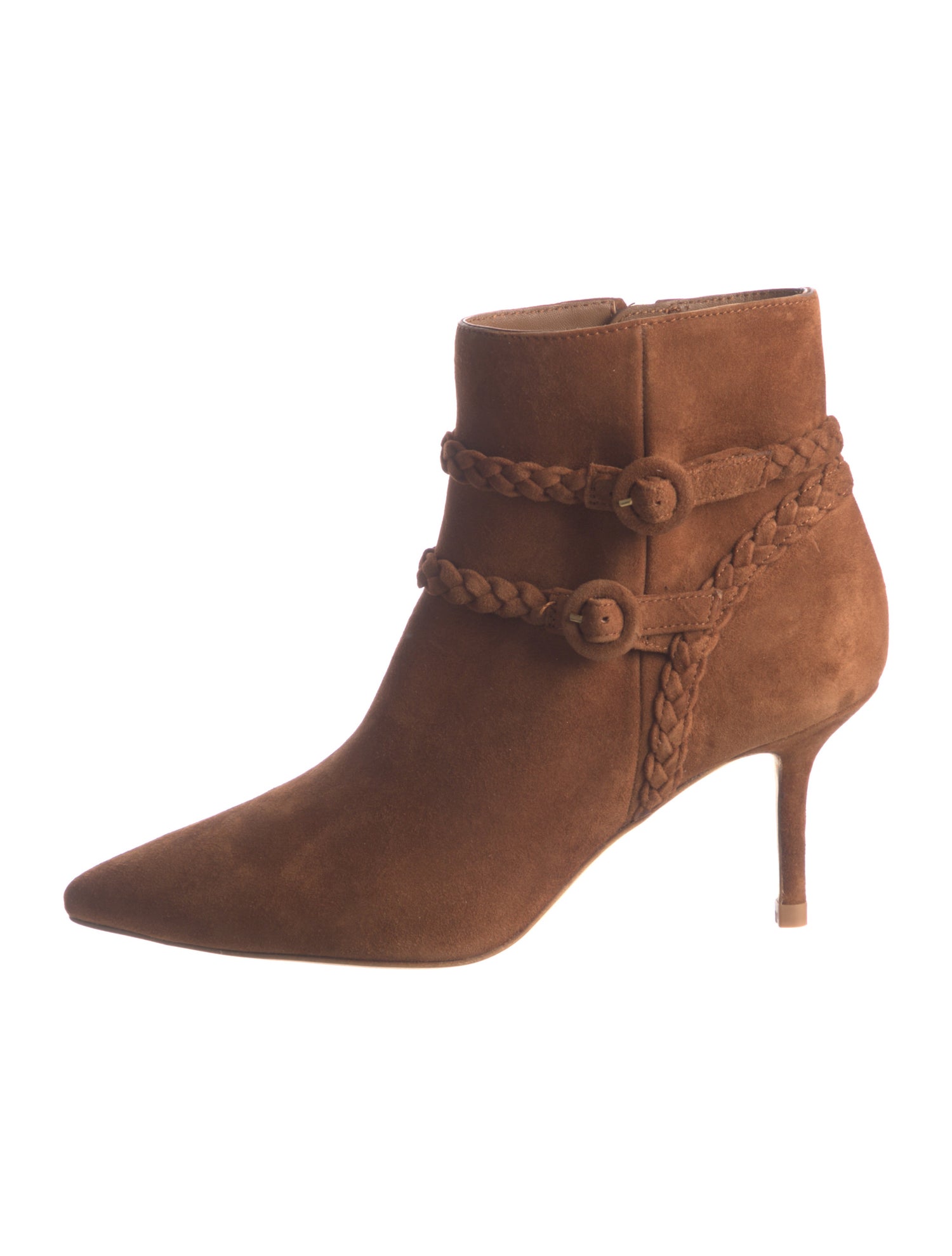L'Agence Suede Braided Accents Boots