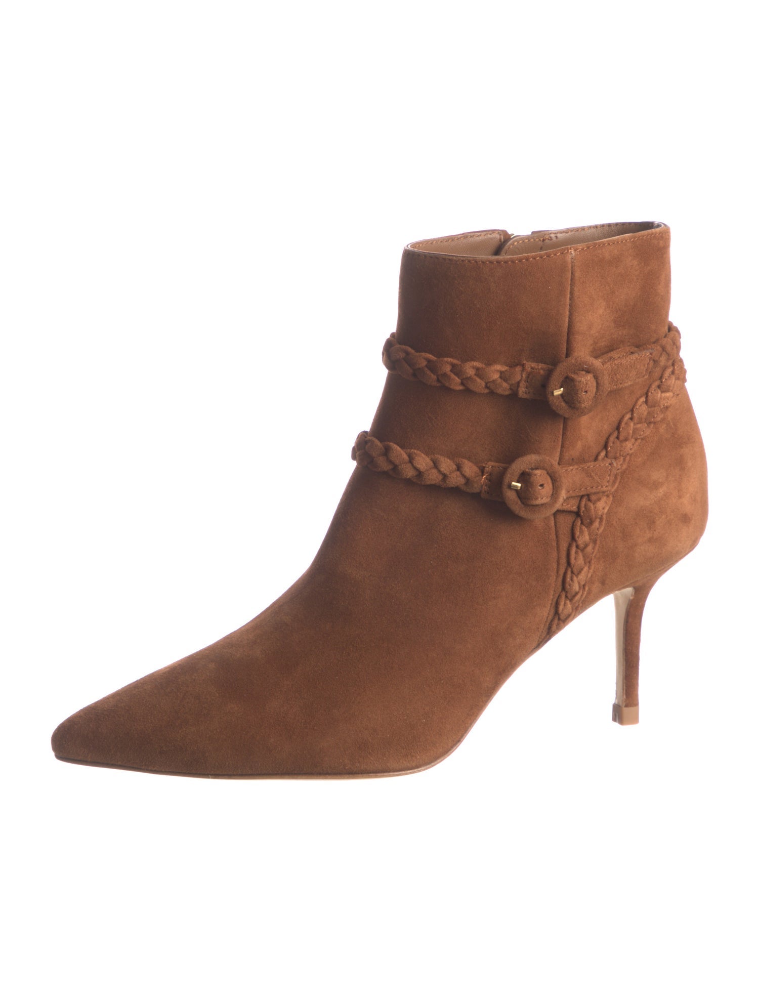 L'Agence Suede Braided Accents Boots