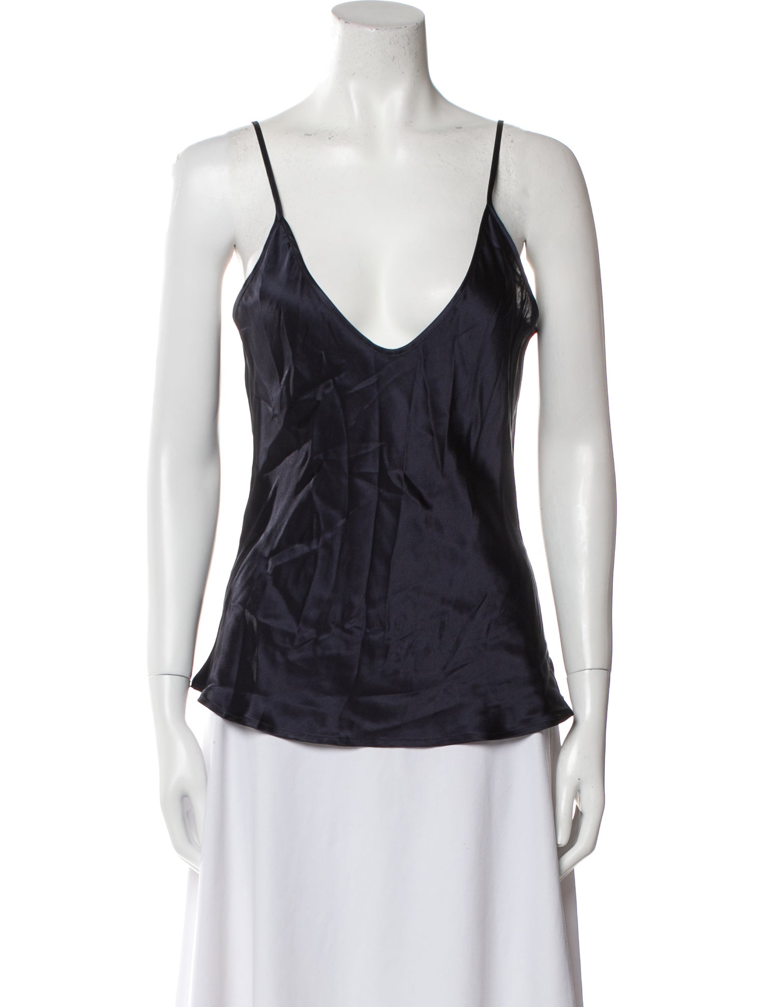 L'Agence Silk V-Neck Top