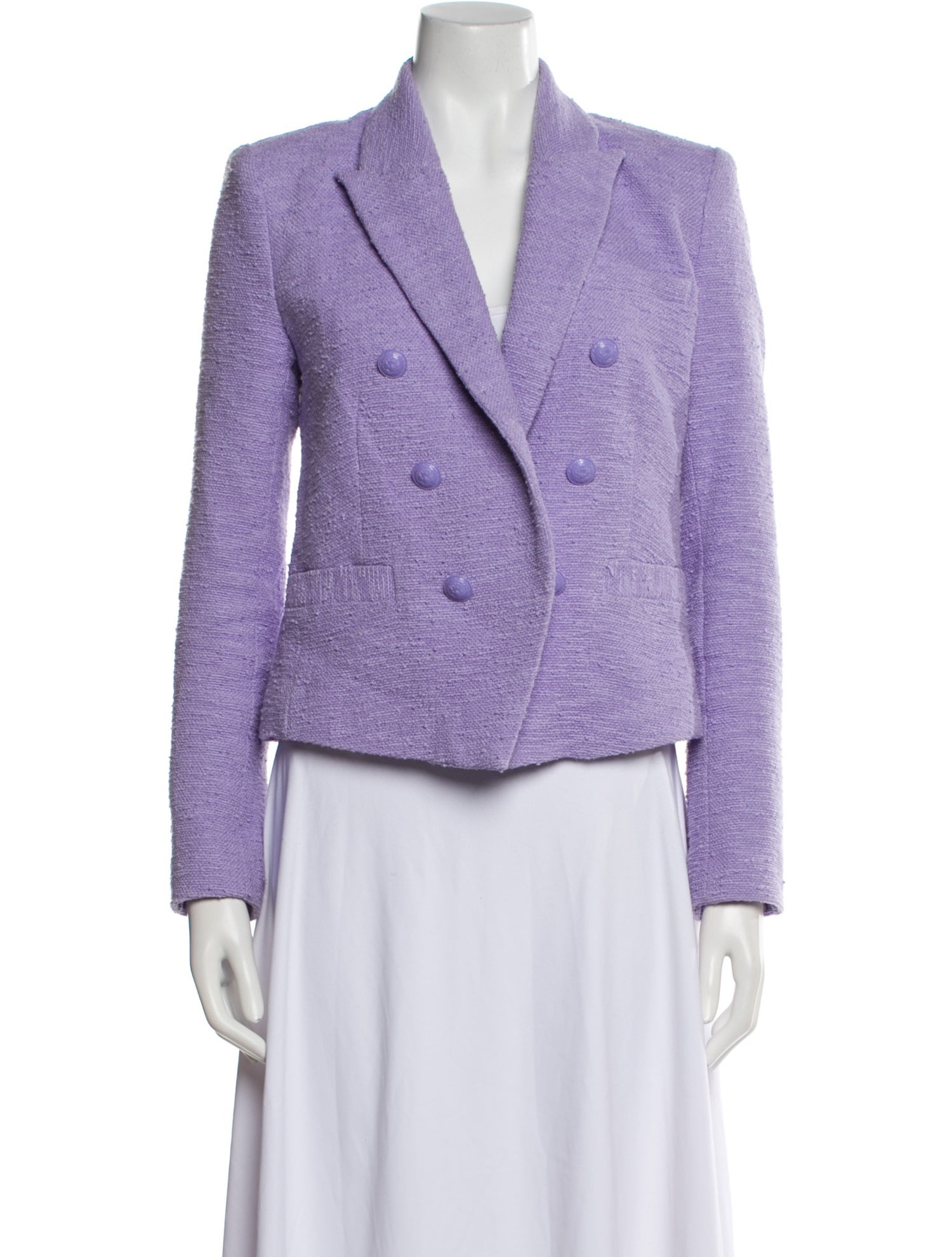 L'Agence Tweed Pattern Blazer