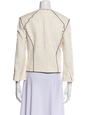 L'Agence Silk Tweed Pattern Evening Jacket