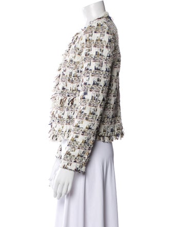 L'Agence Tweed Pattern Evening Jacket