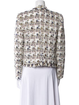 L'Agence Tweed Pattern Evening Jacket