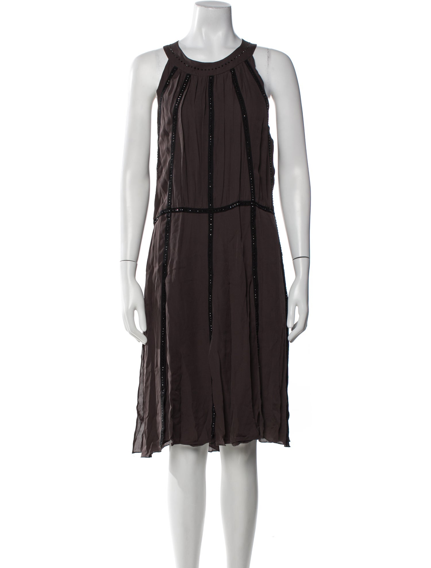 L'Agence Silk Knee-Length Dress