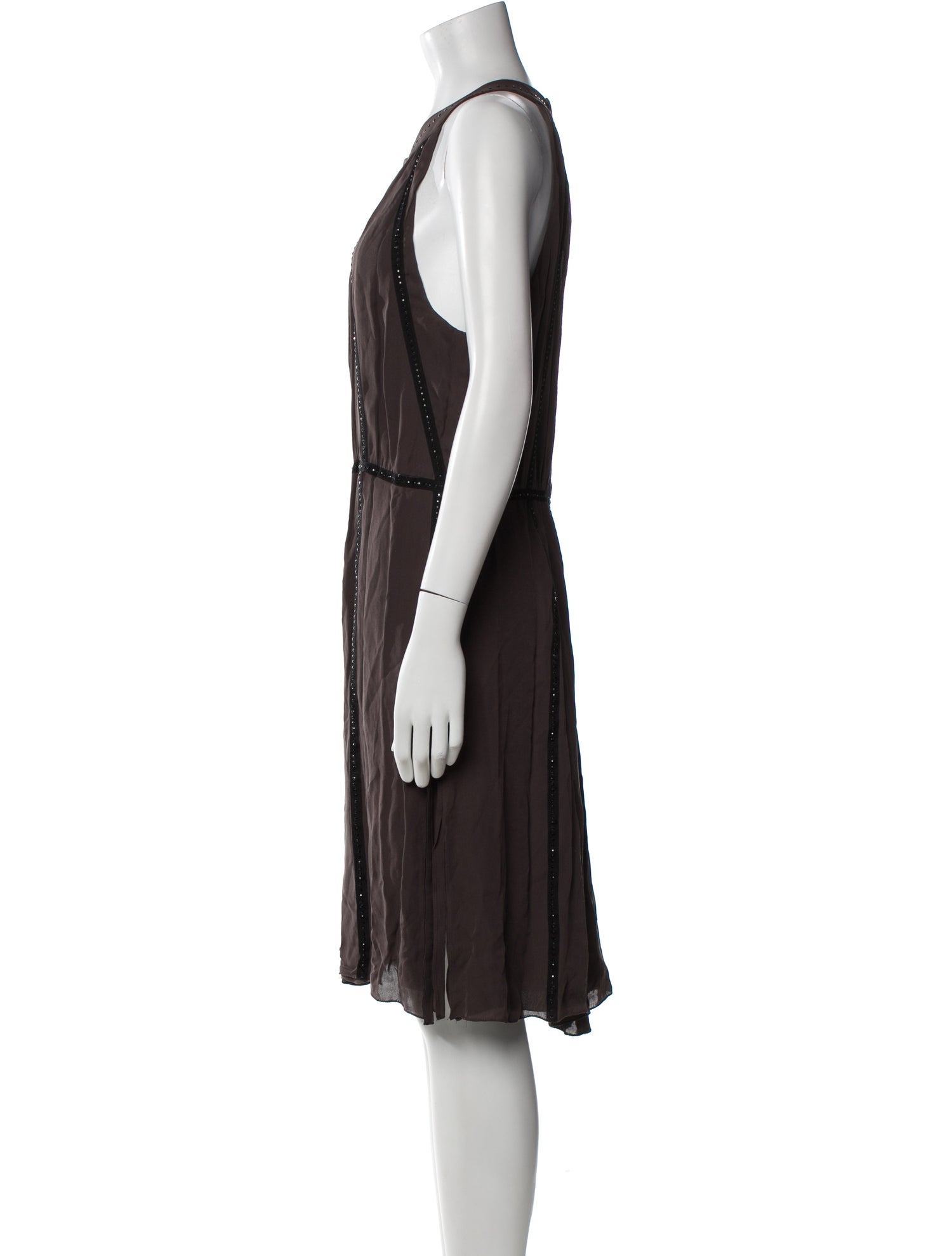 L'Agence Silk Knee-Length Dress