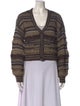 L'Agence Striped V-Neck Sweater