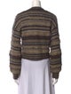 L'Agence Striped V-Neck Sweater