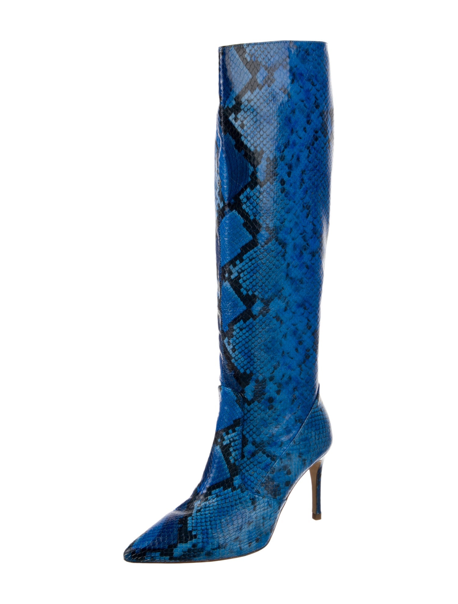 L'Agence Leather Animal Print Boots