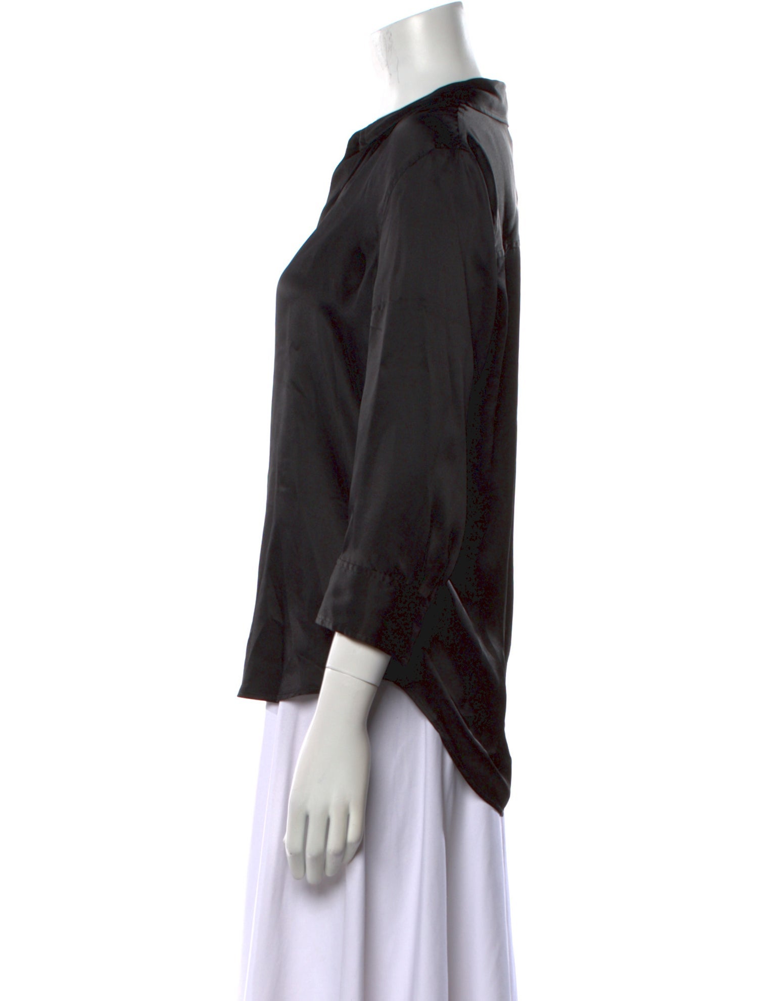 L'Agence Silk V-Neck Blouse