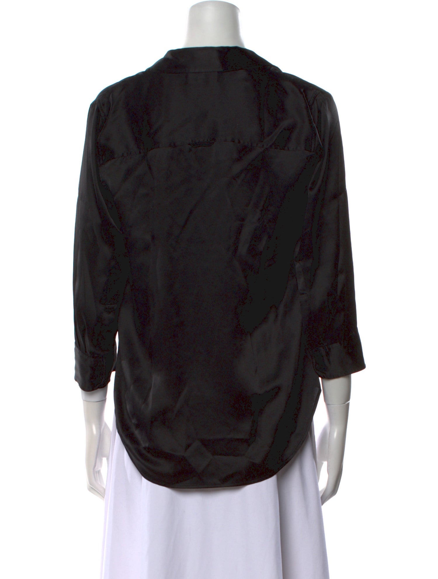 L'Agence Silk V-Neck Blouse
