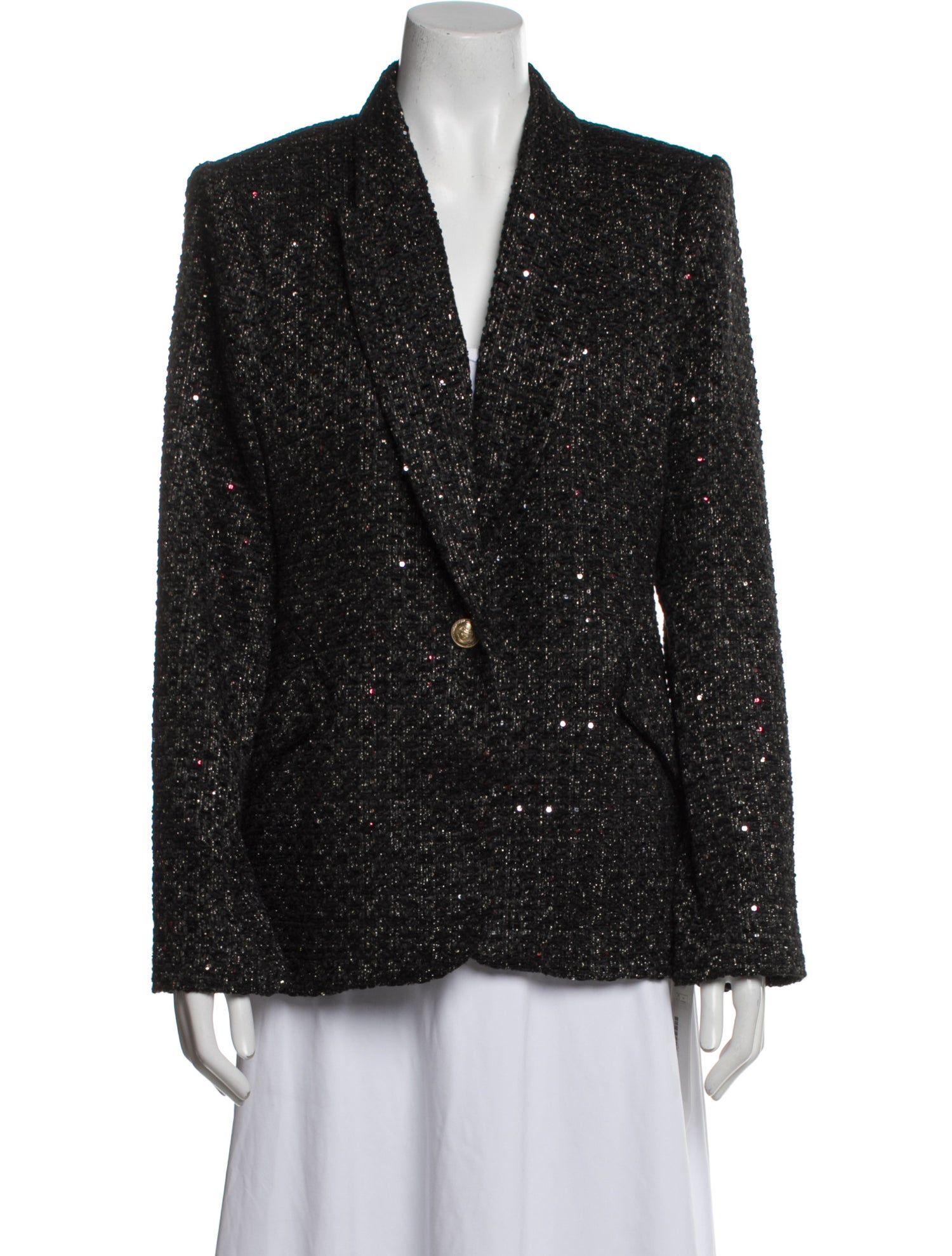 L'Agence Tweed Pattern Blazer