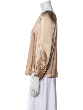 L'Agence Silk V-Neck Blouse