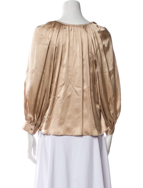 L'Agence Silk V-Neck Blouse