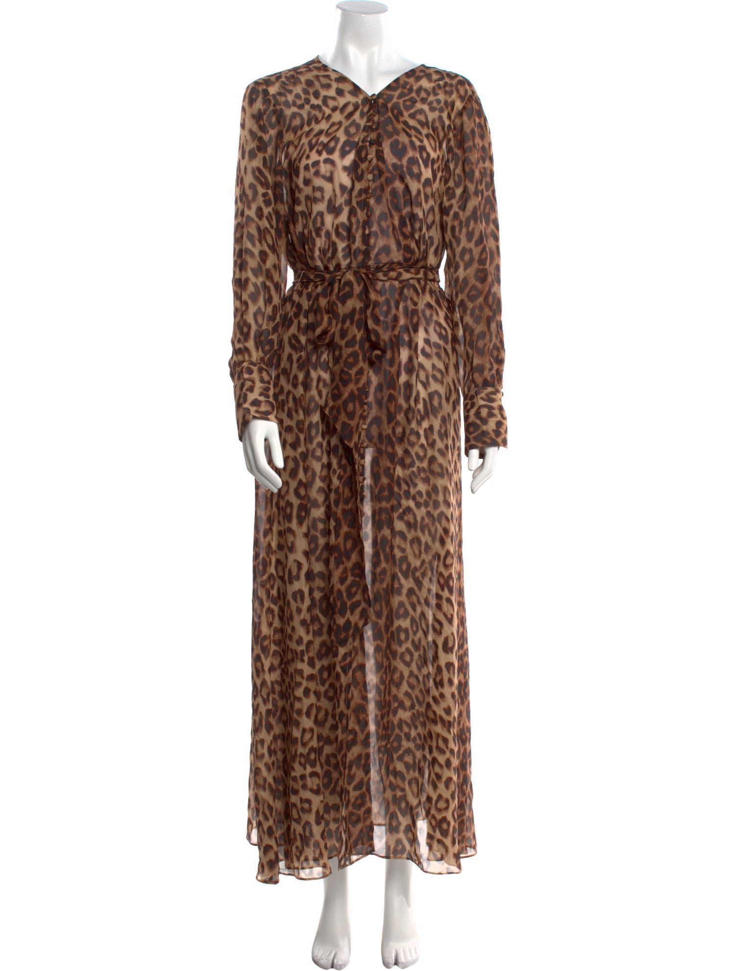 L'Agence Silk Long Dress